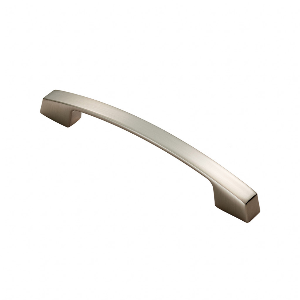 Carlisle Brass Bridge Cabinet Handle 128mm Centre to Centre - Satin Nickel Plate