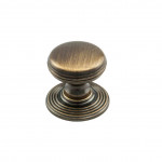 Carlisle Brass Delamain Ringed Cupboard Knob 28mm Ø