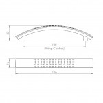 Carlisle Brass Dimple Cupboard Handle 128mm Centre to Centre - Satin Nickel Plate