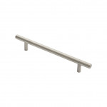 Carlisle Brass Satin Stainless Steel T-Bar Cabinet Handle 146mm, 178mm & 210mm overall lengths available