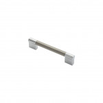 Carlisle Brass Keyhole Cabinet Handle Satin Nickel Plate / Polished Chrome Plate - various overall lengths available