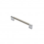 Carlisle Brass Keyhole Cabinet Handle Satin Nickel Plate / Polished Chrome Plate - various overall lengths available