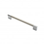 Carlisle Brass Keyhole Cabinet Handle Satin Nickel Plate / Polished Chrome Plate - various overall lengths available