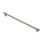 Carlisle Brass Rail Cabinet Handle Satin Nickel Plate - 200mm & 360mm overall lengths available