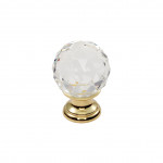 Carlisle Brass Clear Faceted Cupboard Knob 30mm Ø