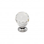 Carlisle Brass Clear Faceted Cupboard Knob 25mm Ø