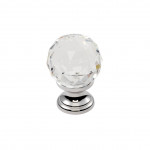 Carlisle Brass Clear Faceted Cupboard Knob 35mm Ø