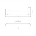 Carlisle Brass Bar Cabinet Handle 160mm Centre to Centre - Clear Acrylic & Chrome