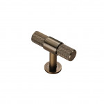 Carlisle Brass Knurled T-bar Cabinet Knob 55mm length