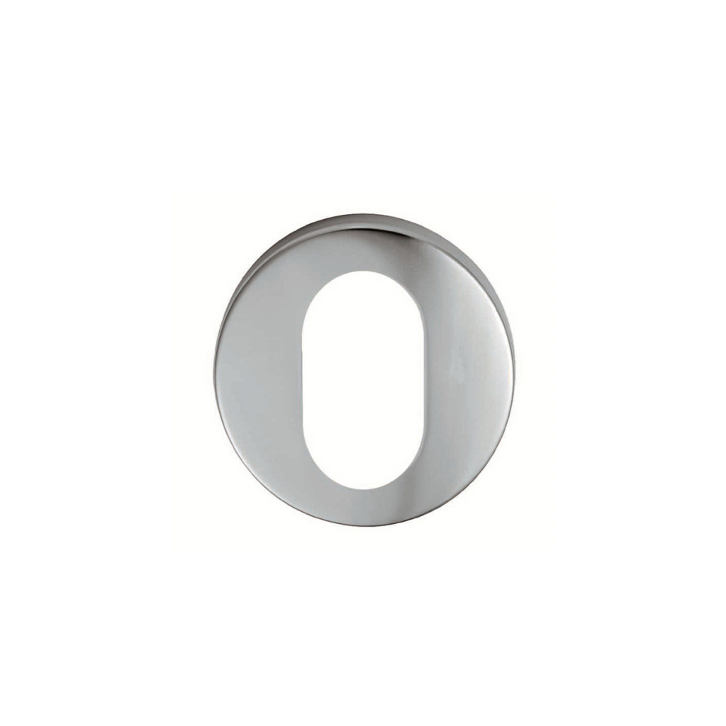 Carlisle Brass Eurospec Round Oval profile Escutcheon Satin Anodised Aluminium 52mm Ø