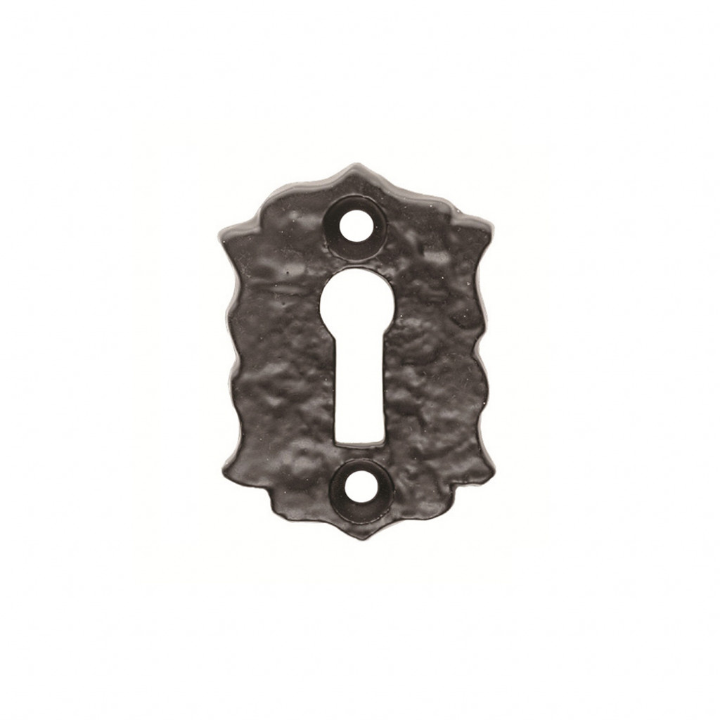 Carlisle Brass Standard Keyhole Profile Floral Escutcheon Antique Black 46mm x 34mm