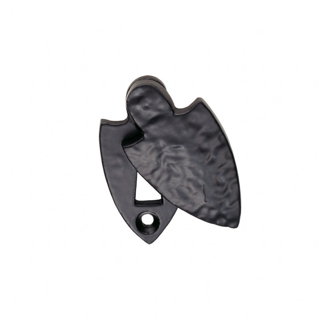 Carlisle Brass Shield Covered Standard Keyhole Escutcheon Antique Black 58mm x 32mm