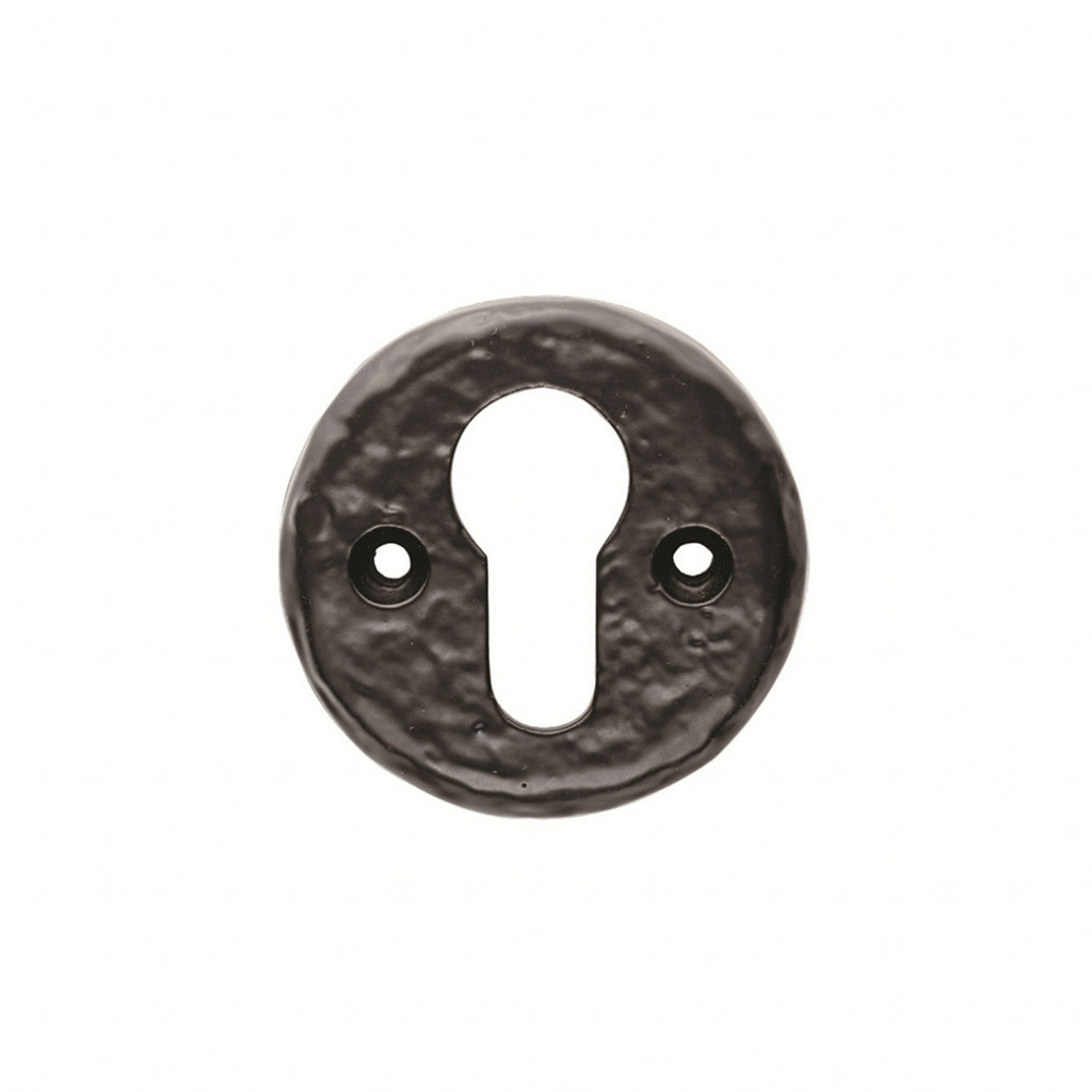 Carlisle Brass Round Euro Profile Escutcheon Antique Black 52mm Ø