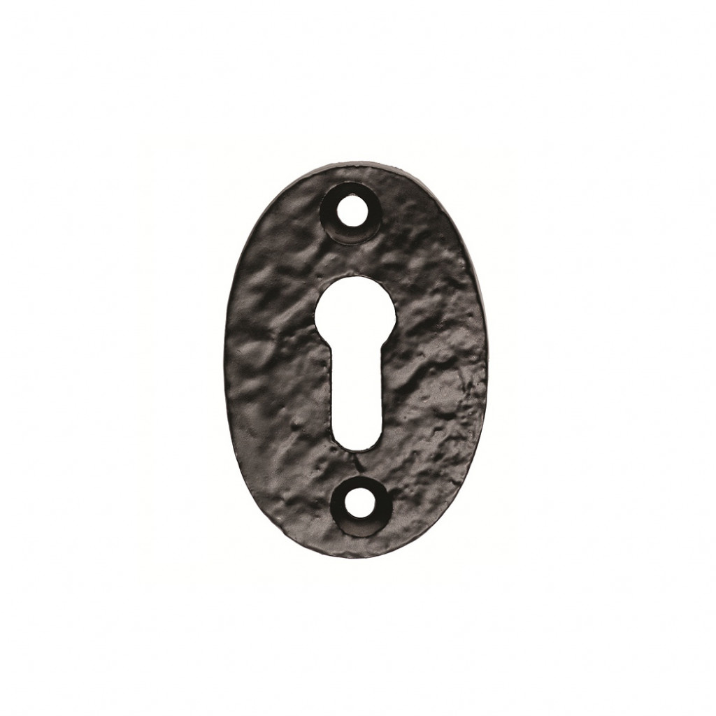 Carlisle Brass Oval Shape Euro Profile Escutcheon Antique Black 50mm x 34mm