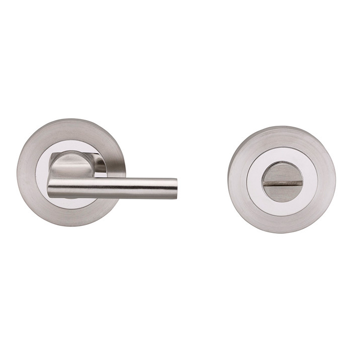 Carlisle Brass Eurospec Steelworx SWL Disabled Round Thumbturn 51.5mm Ø - Satin Stainless Steel/Polished Stainless Steel