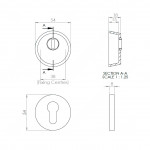 Carlisle Brass Eurospec Euro Profile 2 Star Security Escutcheon Set 54mm Ø