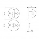 Carlisle Brass Plain Turn and Release 45mm Ø