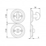 Carlisle Brass Delamain Large Turn and Release 55mm Ø