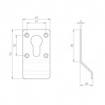 Carlisle Brass Eurospec Euro Profile Cylinder Pull 79mm x 43mm