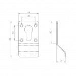 Carlisle Brass Eurospec Euro Profile Cylinder Pull Satin Anodised Aluminium 80mm x 44mm