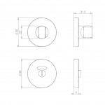 Carlisle Brass Eurospec Thumbturn & Release with Indicator 50mm Ø - Polished Anodised Aluminium