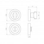 Carlisle Brass Round Thumbturn & Release 50mm Ø  