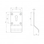 Carlisle Brass Eurospec Standard Keyhole Profile Cylinder Pull Satin Stainless Steel 79mm x 43mm