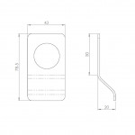 Carlisle Brass Eurospec Rim Cylinder Pull 78.5mm x 43mm