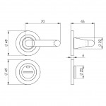 Carlisle Brass Eurospec Steelworx 316 Round Turn and Release with Indicator 49mm Ø - Satin Stainless Steel