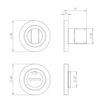 Carlisle Brass Eurospec Steelworx 316 Round Turn and Release 49mm Ø - Satin Stainless Steel