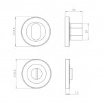 Carlisle Brass Eurospec Steelworx SWL Round Thumbturn 51.5mm Ø