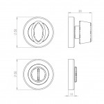 Carlisle Brass Serozzetta Round Turn and Release 50mm Ø