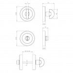 Carlisle Brass Serozzetta Round Turn and Release 50mm Ø