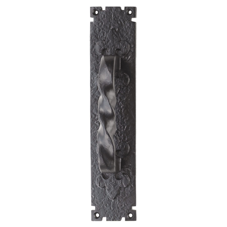 Carlisle Brass Barley Twist Pull Handle on 310mm x 66mm Backplate – Antique Black