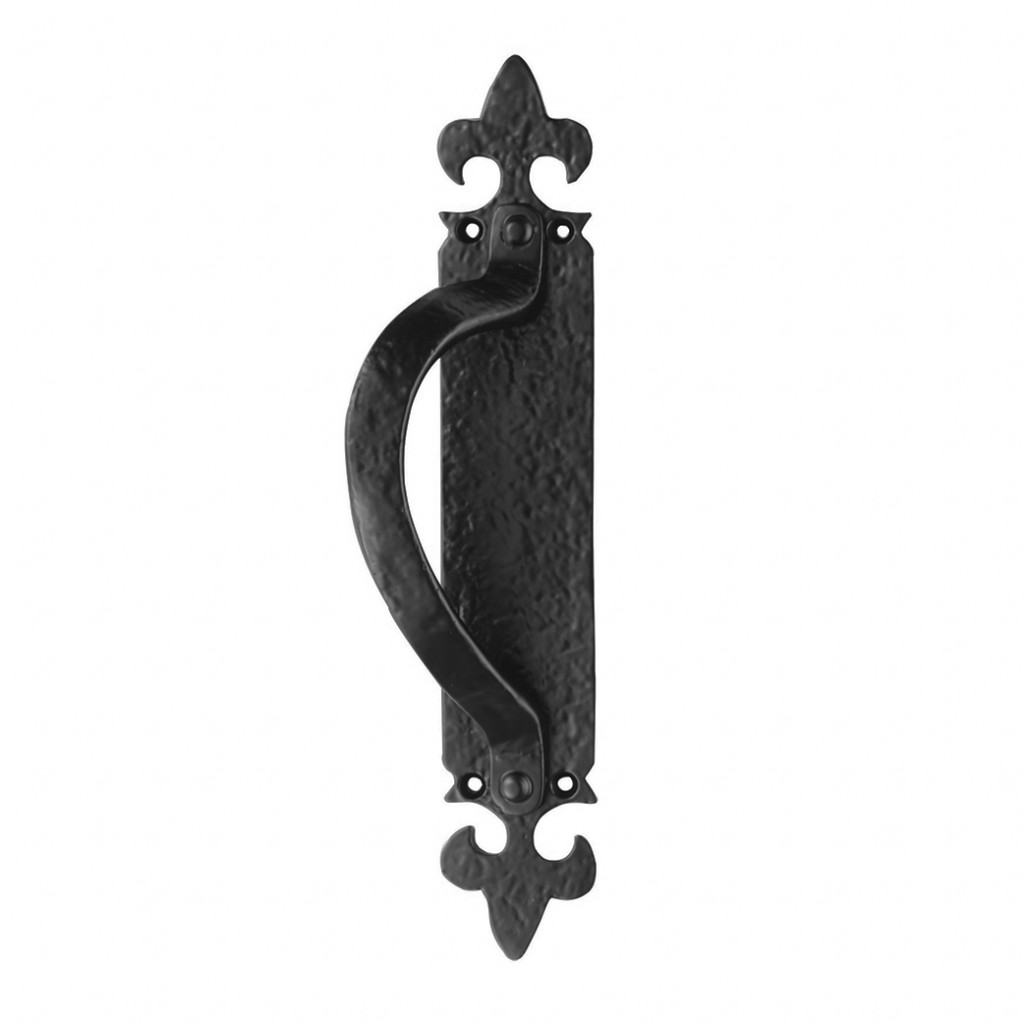 Carlisle Brass Offset Pull Handle on 263.5mm x 46.5mm Backplate L/H & R/H – Antique Black