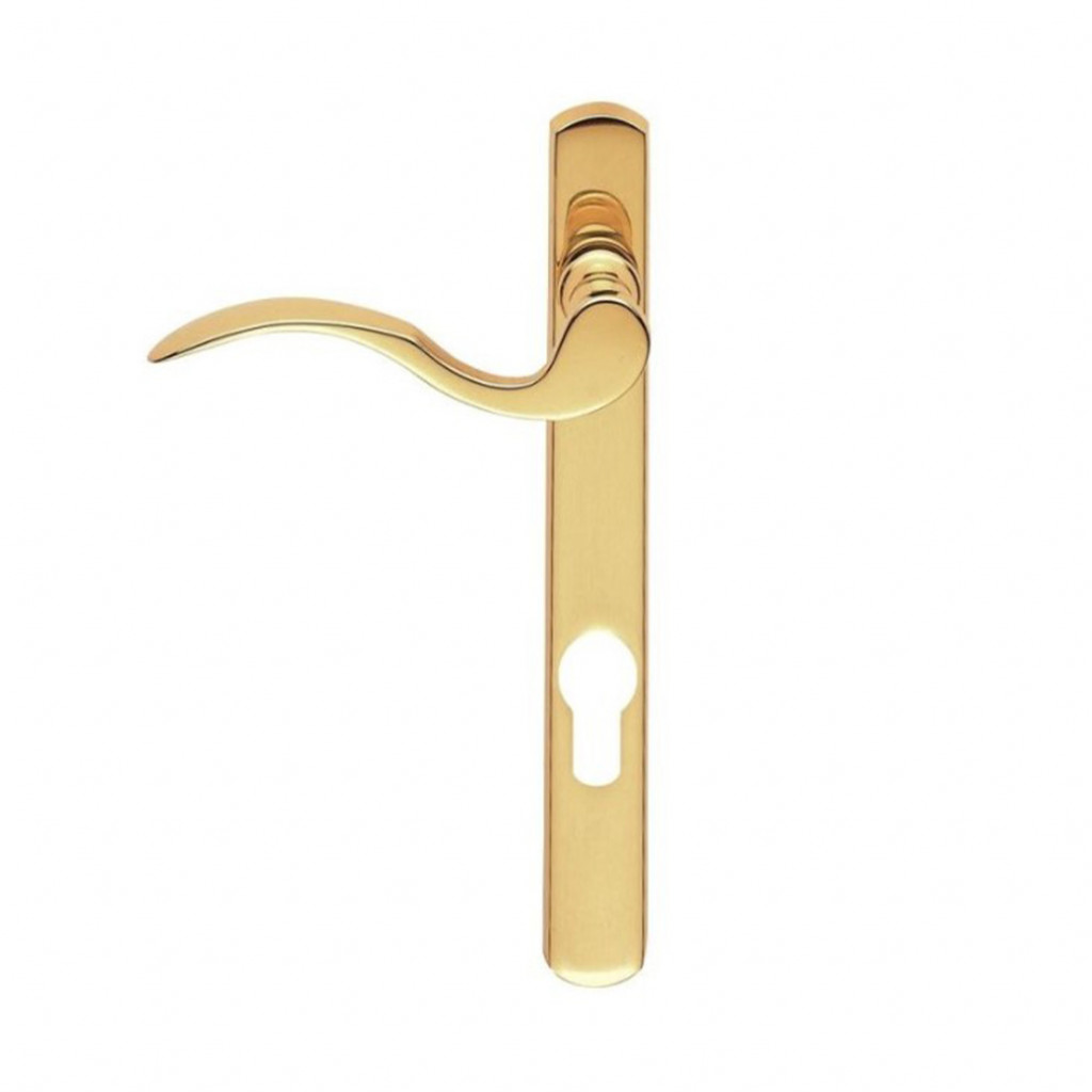 Carlisle Brass Scroll Lever on Narrow Euro Plate L/H & R/H – Polished Brass