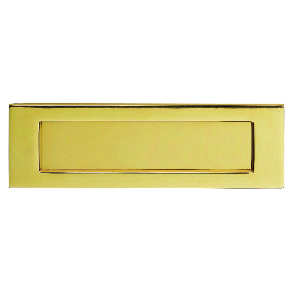 Carlisle Brass Plain Letter Plate – Polished Brass 254mm x 78mm