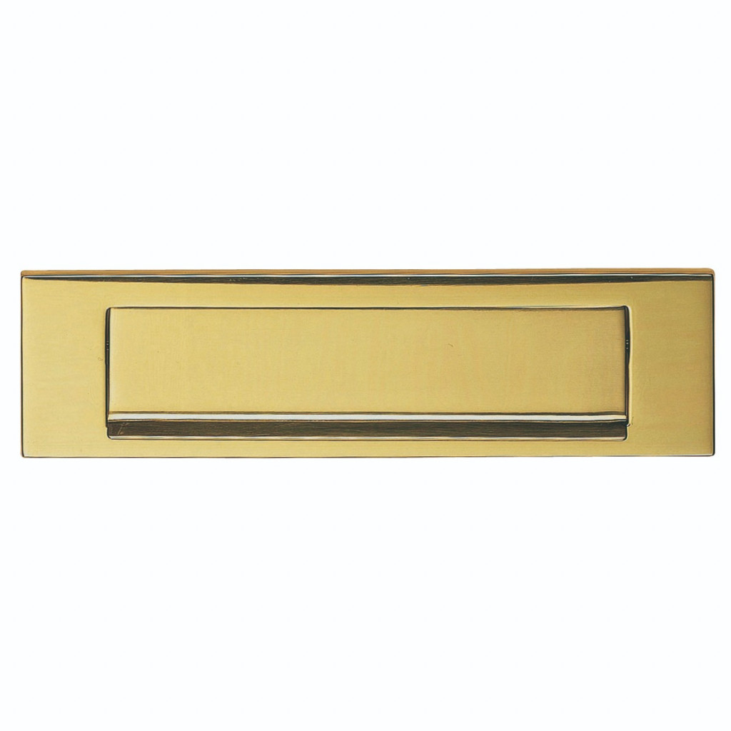 Carlisle Brass Plain Letter Plate (Gravity Flap) – Polished Brass 254mm x 78mm