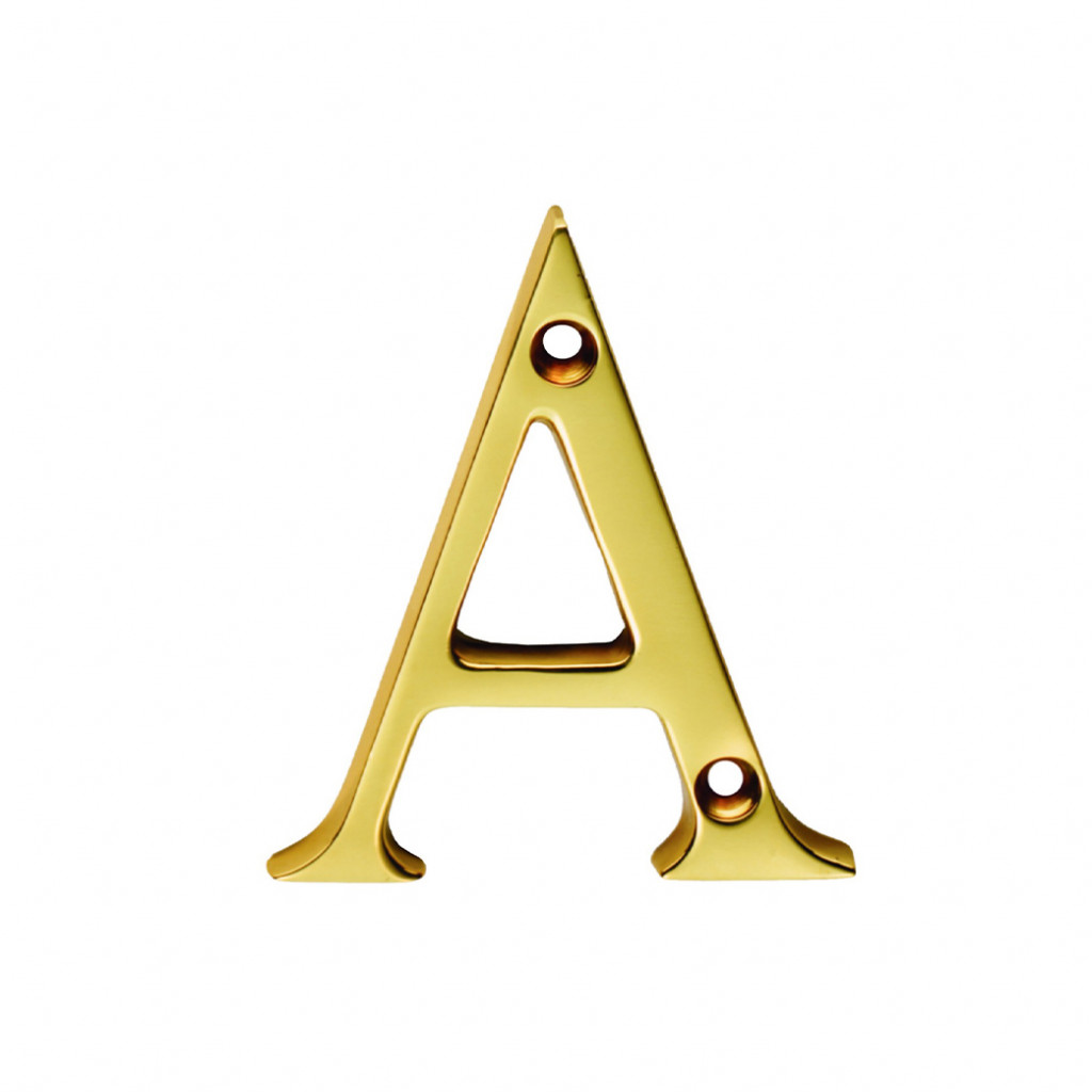 Carlisle Brass Letter A – Face Fix 50mm | Poole Waite & Co. Ltd.