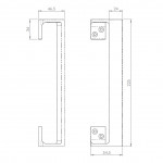 Carlisle Brass Cranked Face Fixing Pull Handle 225mm length