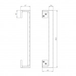 Carlisle Brass Cranked Face Fixing Pull Handle 302mm length