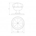 Carlisle Brass Octagonal Centre Door Knob 68mm