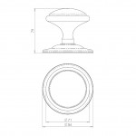 Carlisle Brass Round Centre Door Knob 71mm