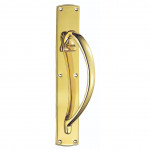 Carlisle Brass Large Pull Handle on 457mm x 75mm Backplate R/H & L/H – Polished Brass