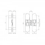 Carlisle Brass Eurospec Ceam 3D Concealed Hinge CI001129